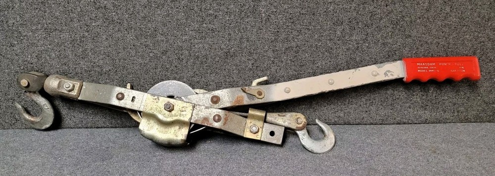 Winch Puller Come Along Power Pull 144S-6  1 Ton 12' Cable Length Used