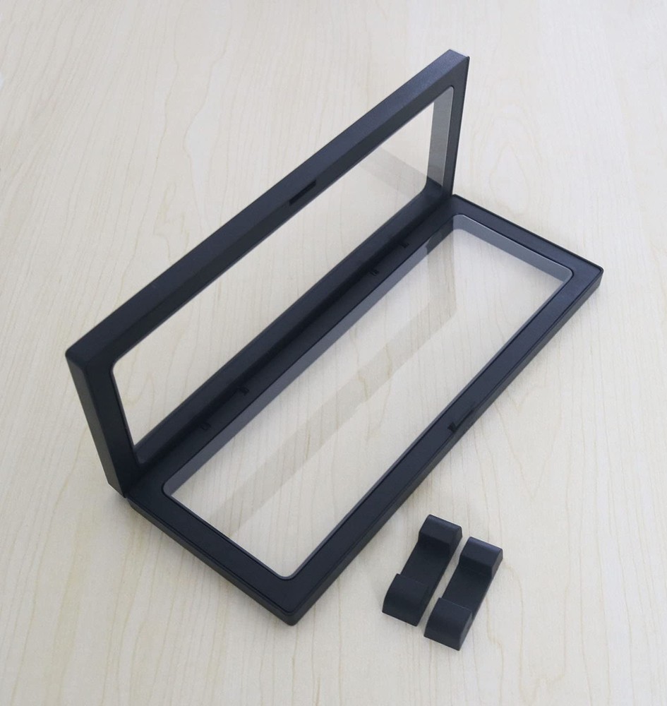 Coin Display Frame, Clear 3D Floating Holder Box Case for Challenge Black