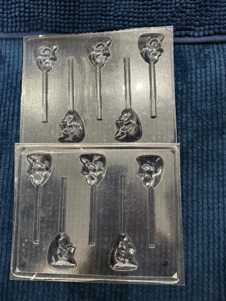 plastic chocolate mold half mask