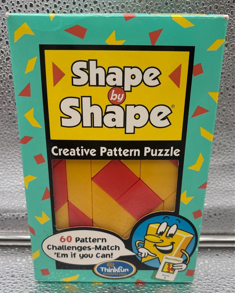 ThinkFun Shape By Shape Creative Pattern Puzzle Game New Open Complete Vtg 1999