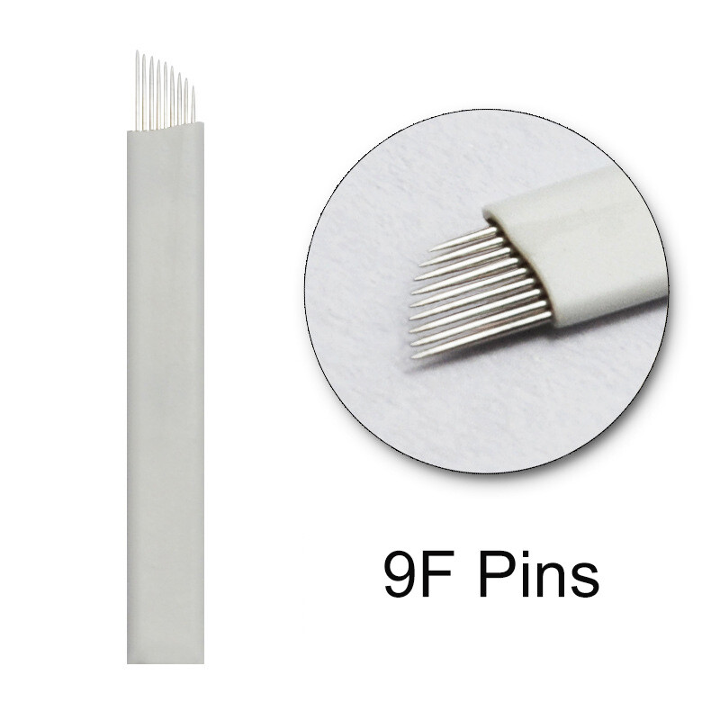 9F Pin Micro Blading Tattoo Needles Permanent Makeup Eyebrow Tattoo Needle Blade