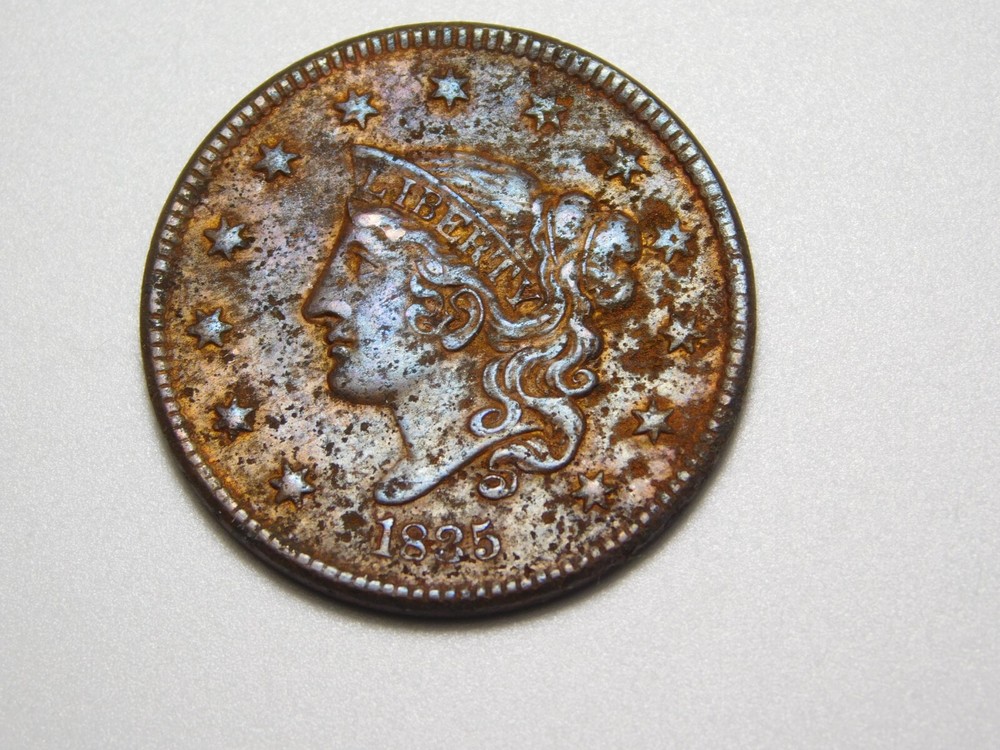US COINS 1835 CORONET HEAD LARGE CENT
