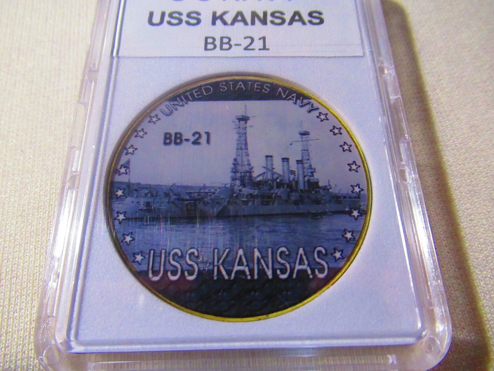 US NAVY - USS KANSAS / BB-21 Challenge Coin