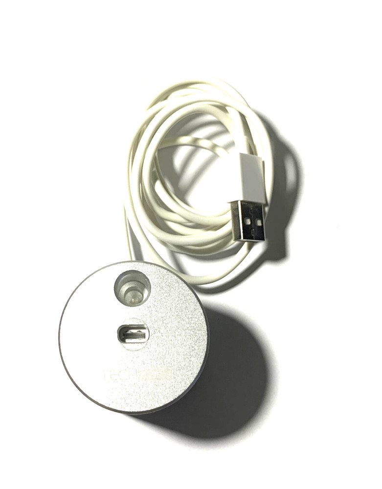 TechMatte Apple Pencil Charging Dock with Cable Aluminum Silver