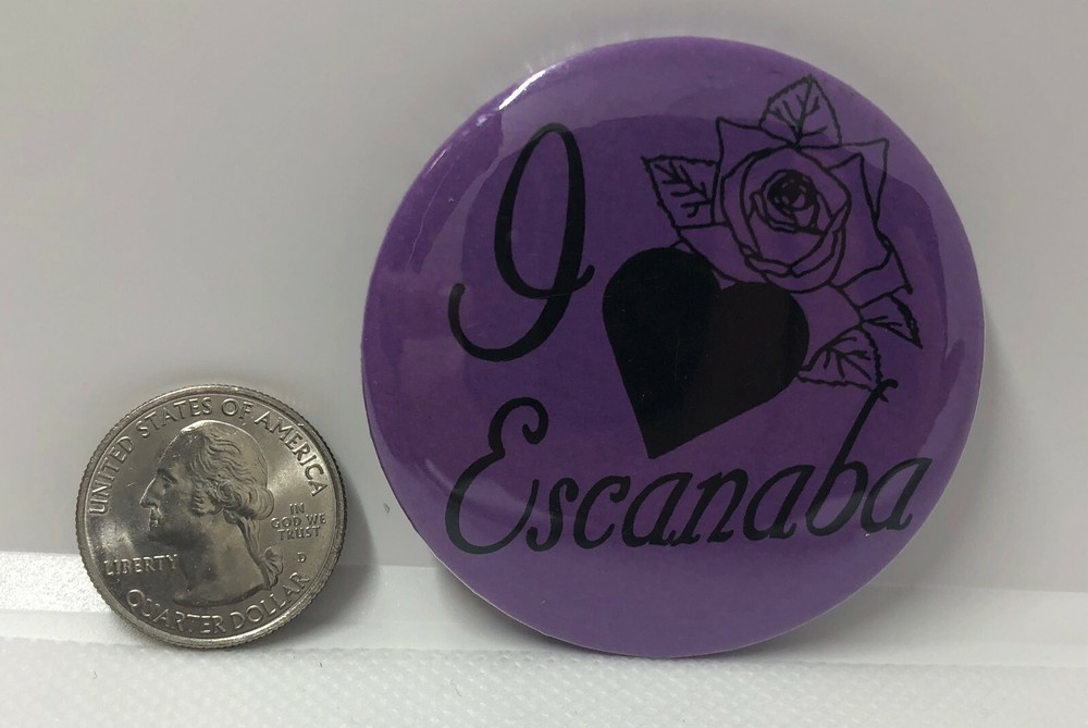 I Love Escanaba Michigan Pin