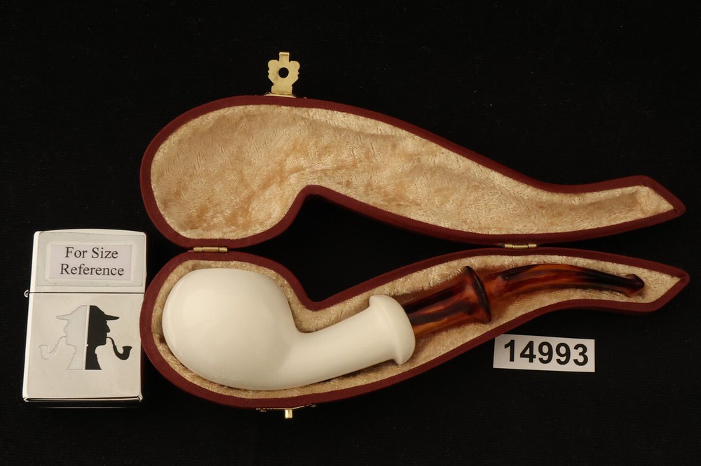 Apple Block Meerschaum Pipe with fitted case 14993