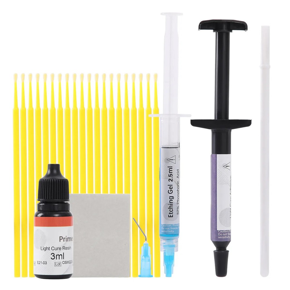Dental Orthodontic Light Cure Brackets Mini Adhesive Bonding System Kit