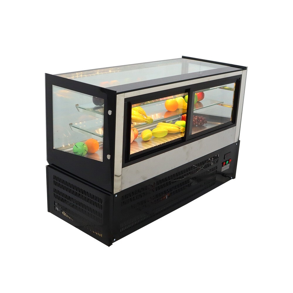 47" Desktop Refrigerated Display Cooler Cabinet Bakery Showcase Back Open 220V