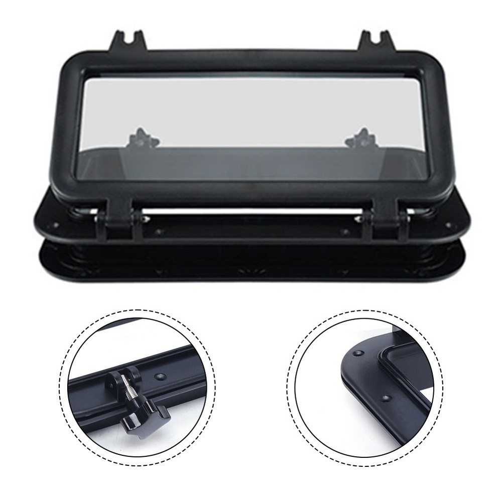 RV Porthole Window with Rectangular Shape for Improved Airflow and Privacy