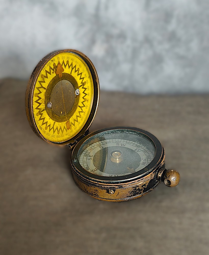 WWI British Army Brass Marching Compass - Magnapole