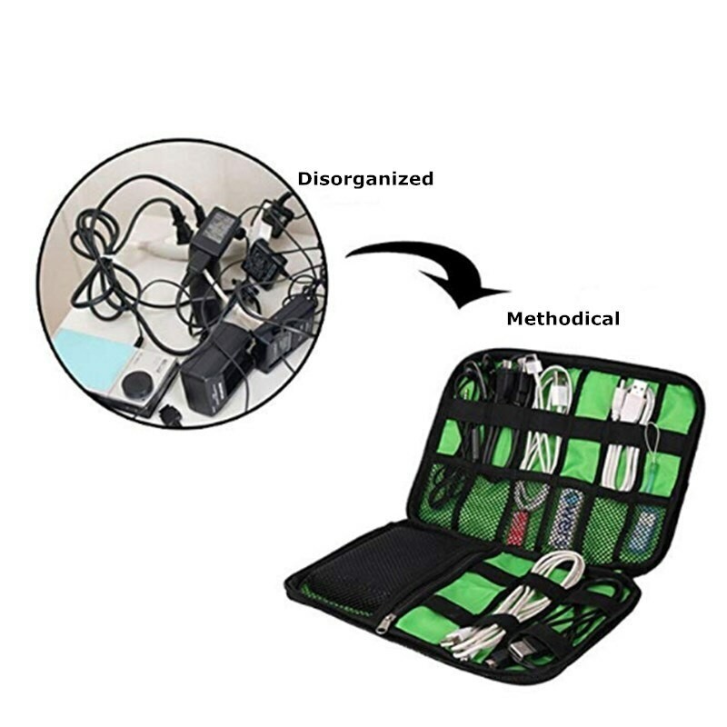 Universal Protective Travel Case for Small Electronics cable Accessories - NEW