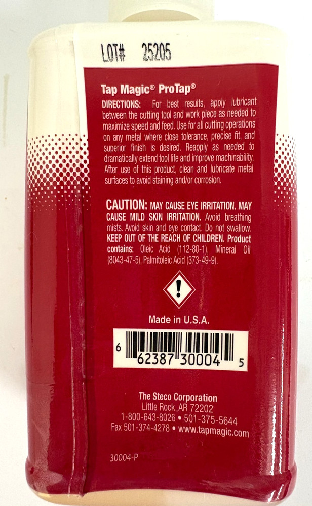 TAP MAGIC PROTAP CUTTING FLUID 4oz 30004P