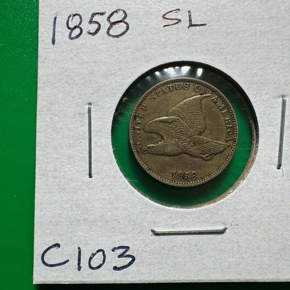 1858 SL Flying Eagle Cent C103