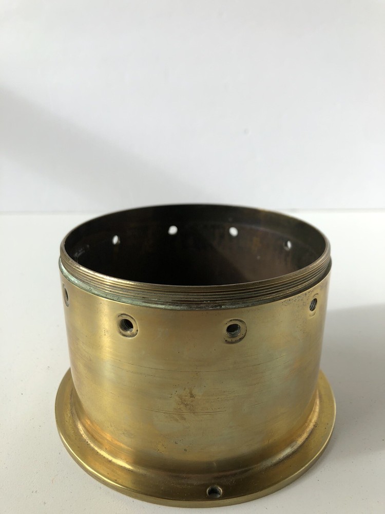 Vintage Solid Brass Marine Bulkhead Casing Clock