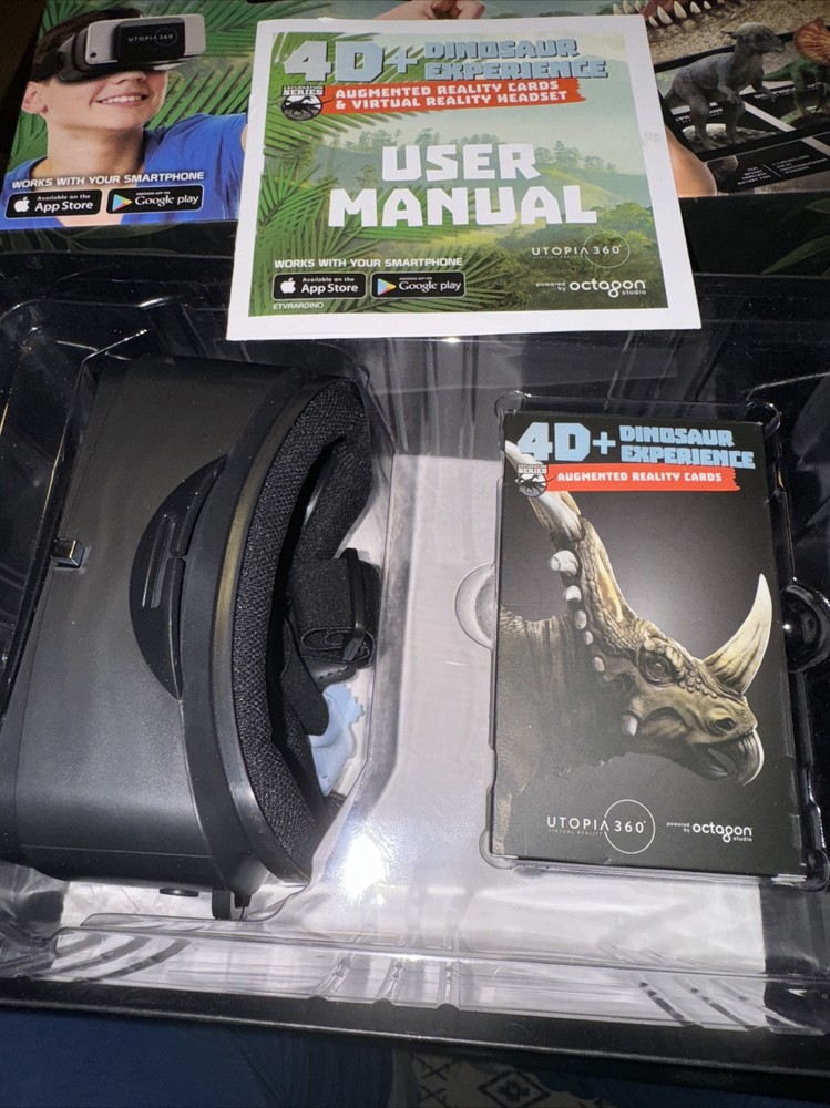 4D+ Utopia 360° Dinosaur Experience Augmented Reality Cards & VR Headset