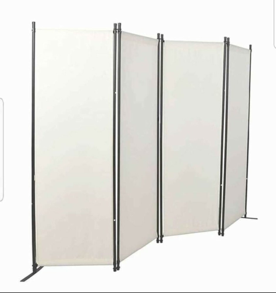 4 Panels Room Space Folding Divider (White)