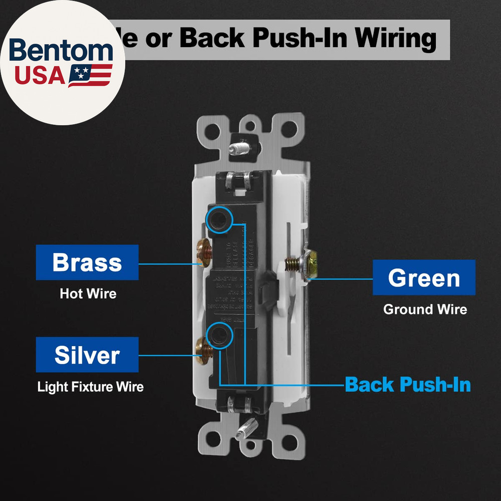 (50 Pack) CML Decorator Wall Light Switch, Single Pole Switch, 15A 120/277V, 3-Y