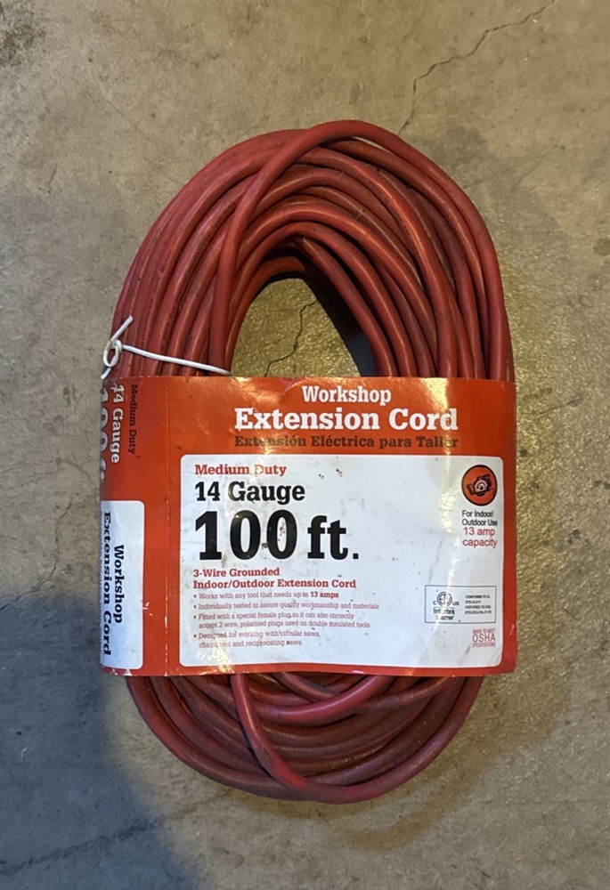 Workshop Extension Cord 100ft