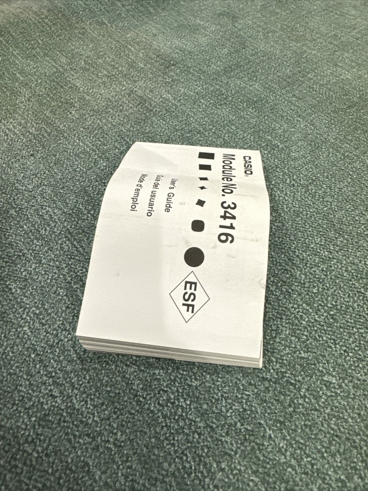 Casio User's Guide Module no 3416 - User Guide Only