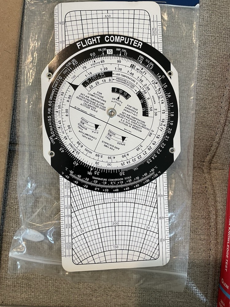 Private Pilot & Instrument ASA Training Handbooks Jeppesen Flight Computer
