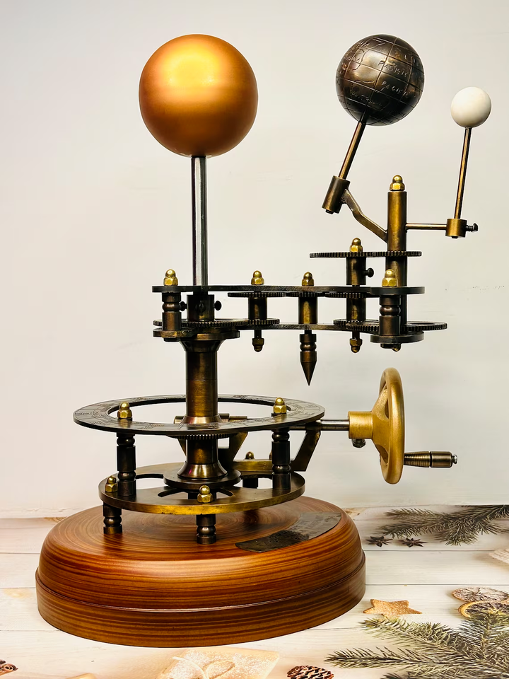 Orrery Earth Rotation Around Sun Brass Handcrafted Functional Solar System