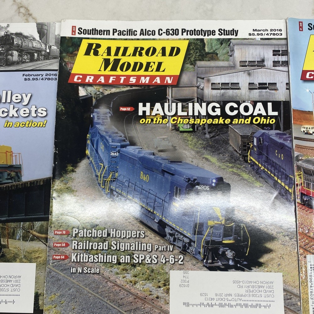 Railroad Model Craftsman Magazine 7 Issues 2016