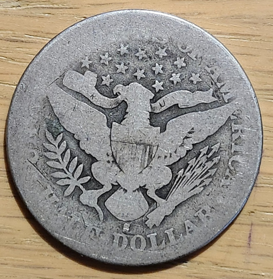 90% SILVER 1899 S BARBER HALF #2