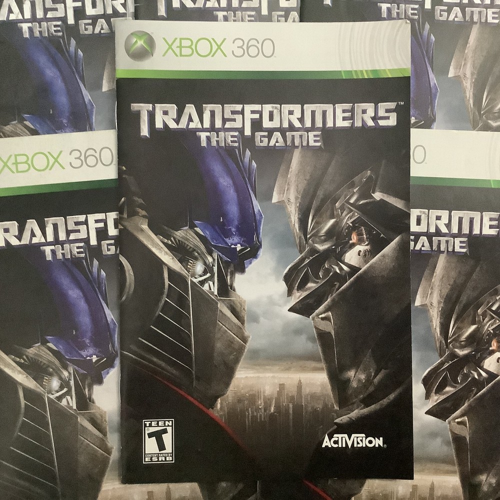 Transformers: The Game Microsoft Xbox 360 Instruction Manual Only