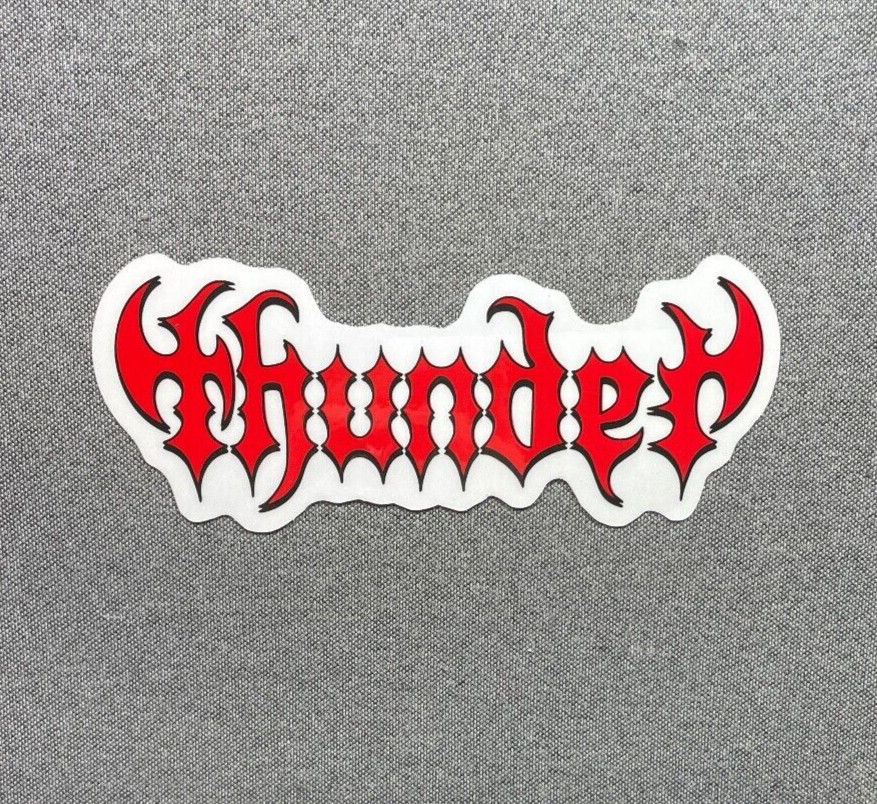 Thunder Red Skateboard Sticker 5.9"
