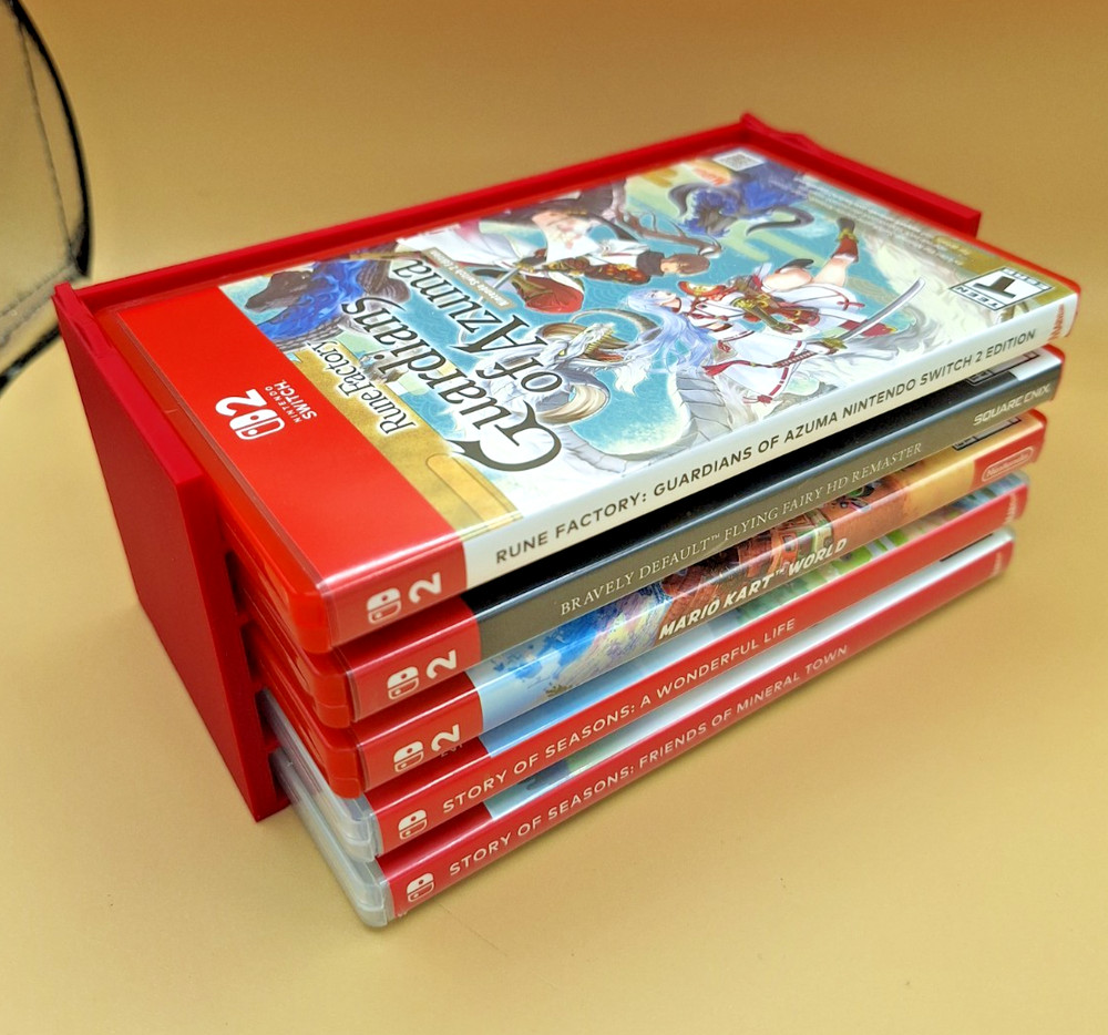 Nintendo Switch Game Case Vertical Stackable Tray 5, 10, or 15 Slots, 3D Printed