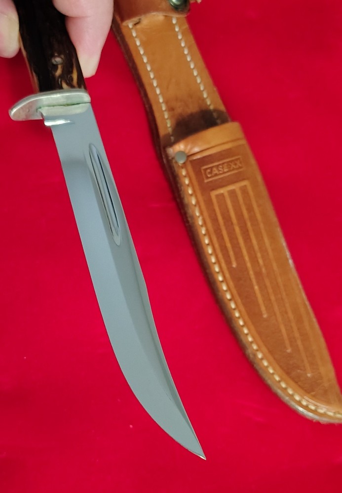Old Case Stag Handle Fixed Blade Knife, Unused Beautiful Original Condition.
