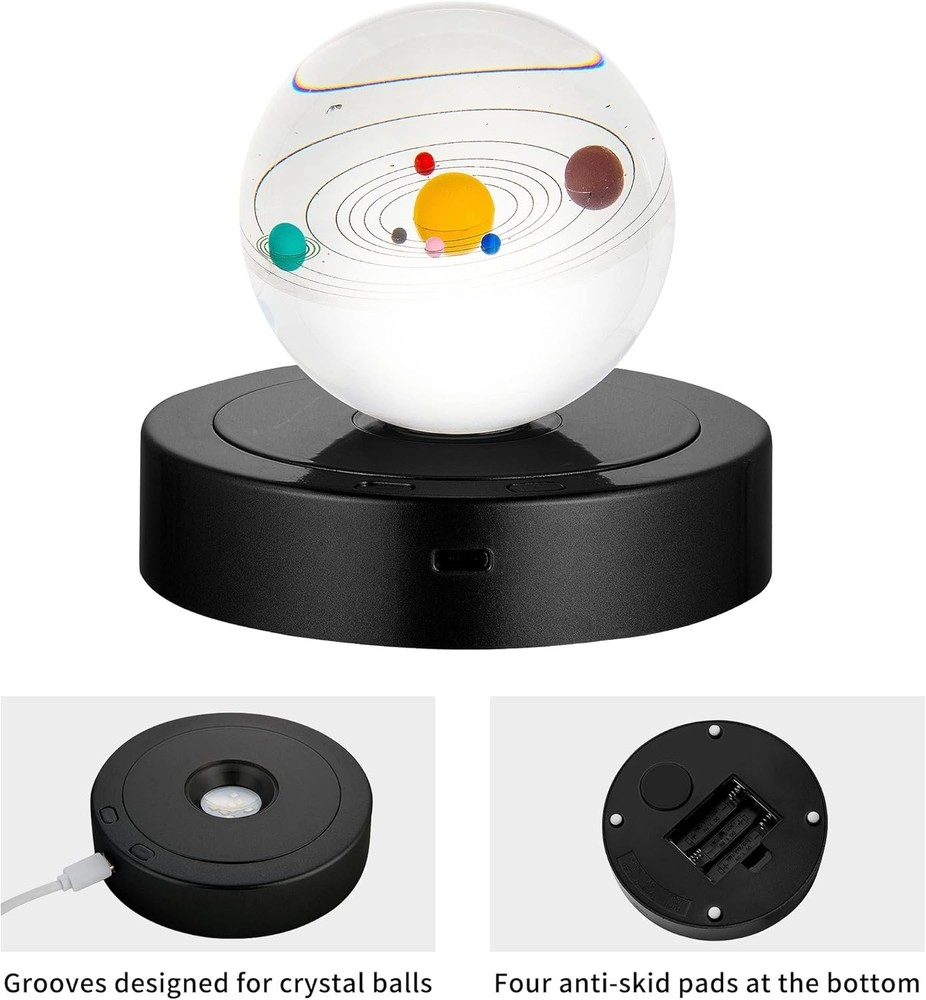 Rotating Display Stand,Spinning Display Stand with Colored Lights,Lighted LED