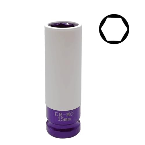 15mm 1/2" Drive Wheel Protector Impact Socket - Thin Wall Deep Socket for 15MM