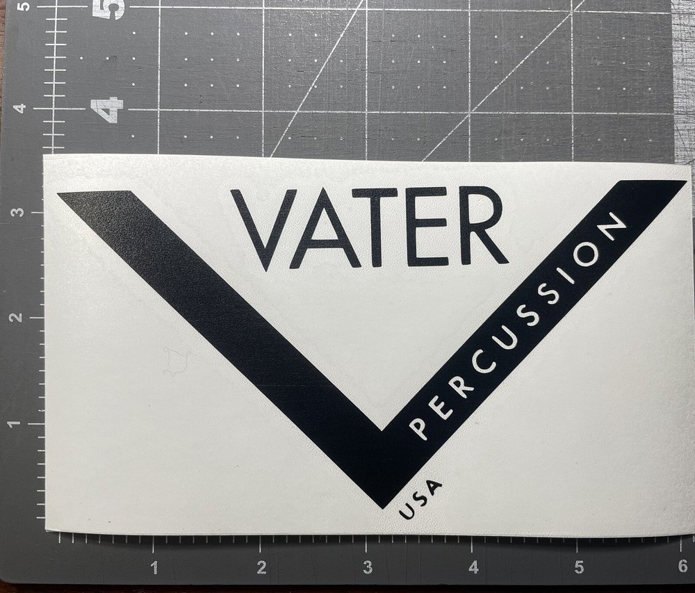 Vater Percussion Stickers Decals 6” Black