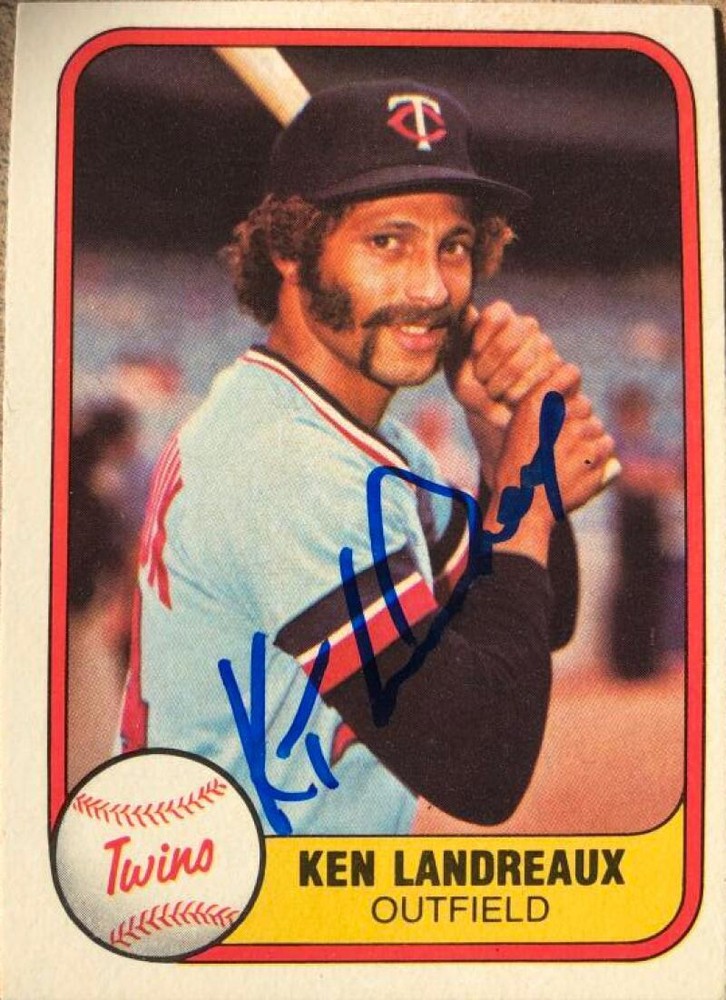 Ken Landreaux Autographed 1981 Fleer #553