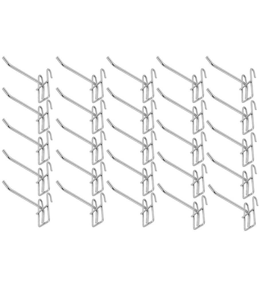 15-Set Pegboard Hooks Display Hook Wall Bracket Grid Wall Pegs 25mm Hook