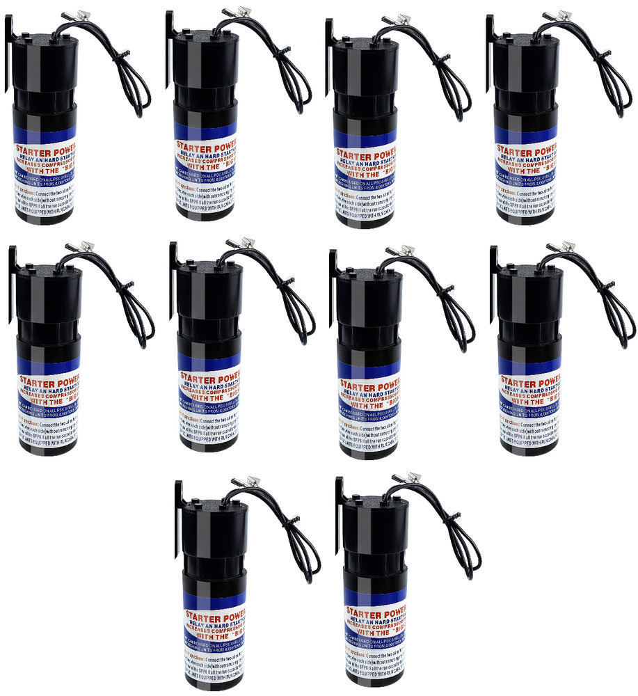 SPP6 Hard Start Kit Capacitor Relay 1/2HP-10HP Increases Torque 500% Pow 10-Pack