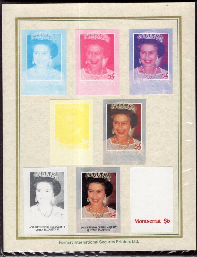 Montserrat QE 60th Birthday Format Intl Progressive Proof Presentation Folder