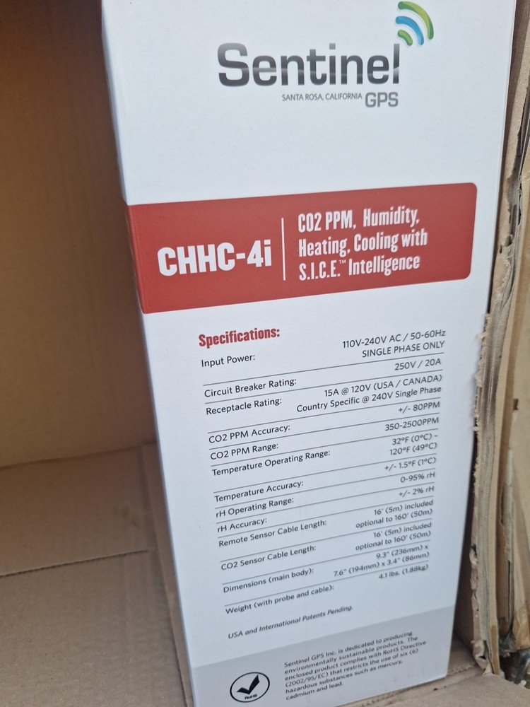 NEW Sentinel CHHC-4i Co2 PPM Humidity Controller for Hydroponic Grow System