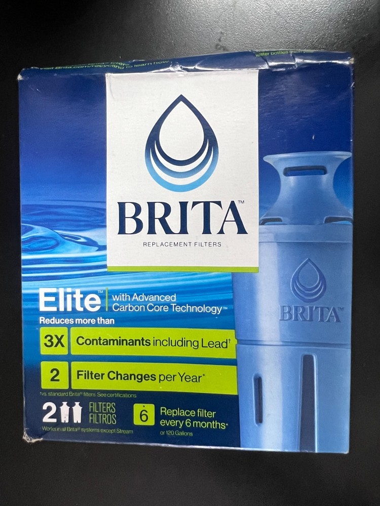 Brita Elite  Longlast Replacement Filters for Pitchers Dispensers  2 Count 2442
