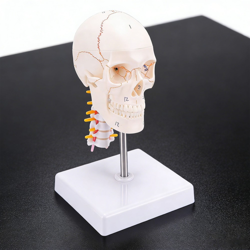 1/2 Skull With Cervical Spine & Brain Teaching Display Model