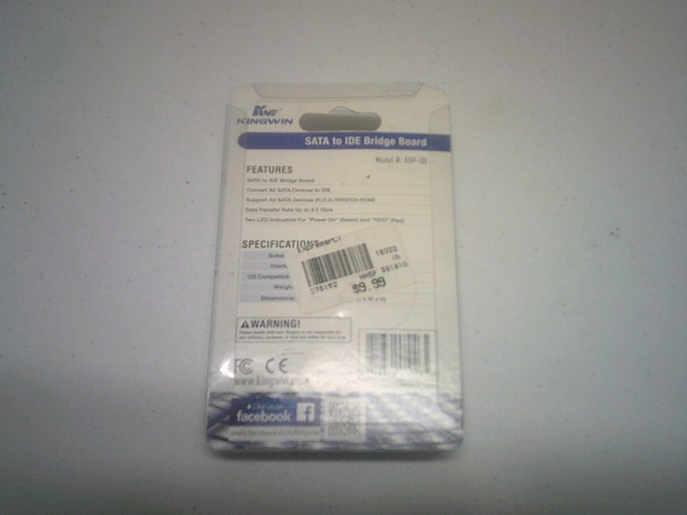 Kingwin SATA to IDE bridge board ADP-06 NEW!
