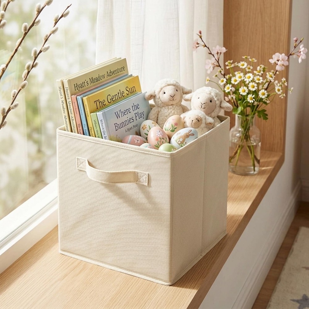 Storage Bins, Foldable Fabric Storage Cubes And Cloth Storage Organizer Drawe...