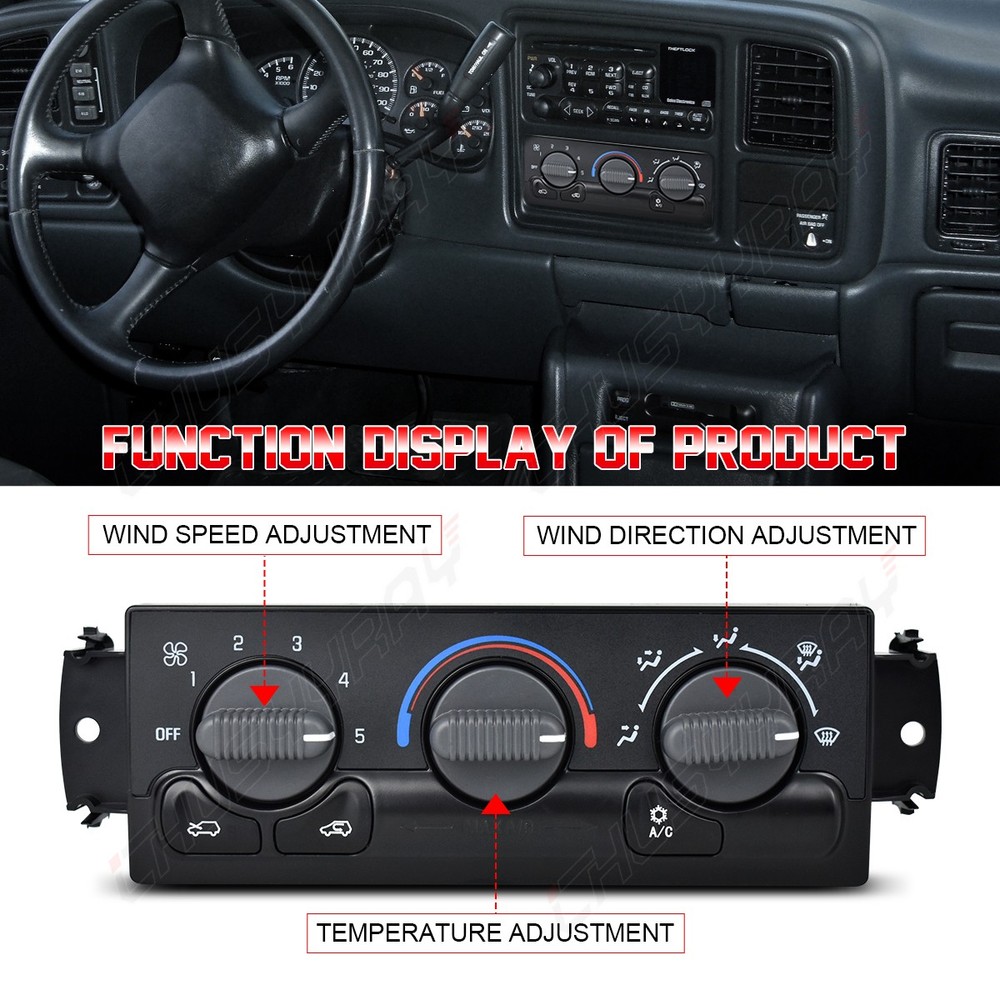 Climate Control Module A/C Control For 2001-2002 Chevrolet Silverado 1500 HD