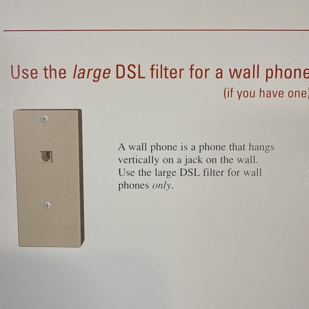 2WIRE DSL Filter Kit For Wall Mount Single Line & Regular LFT 4-1 WMPT NEW