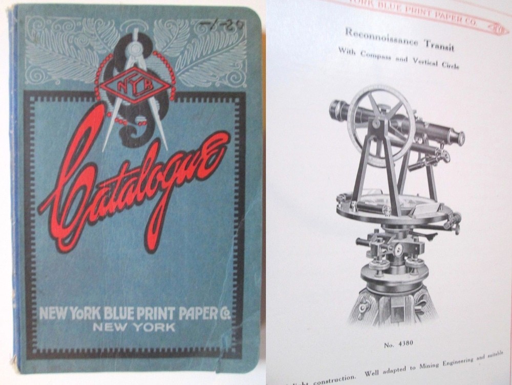 1921 BLUE PRINT PAPER COMPANY CATALOG DRAFTING TOOLS ARCHITECT SUPPLIES