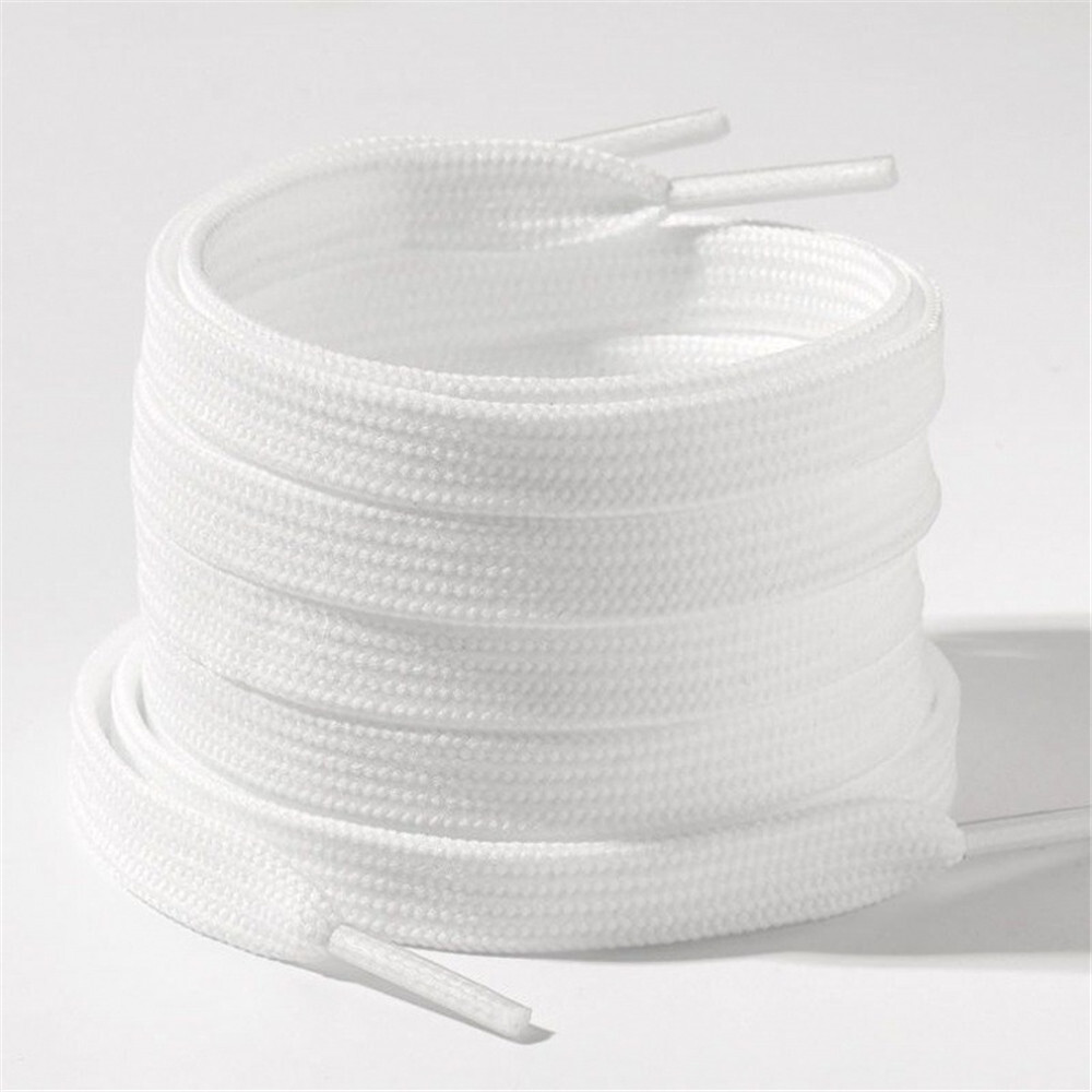 4pcs 120cm Polyester Double-Layer White Shoelaces Versatile Small White Shoes