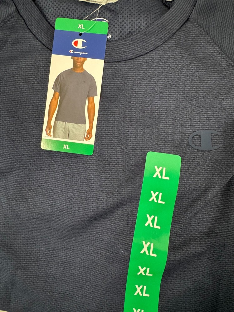 NWT! Champion Men's Active Tee, Navy/XL