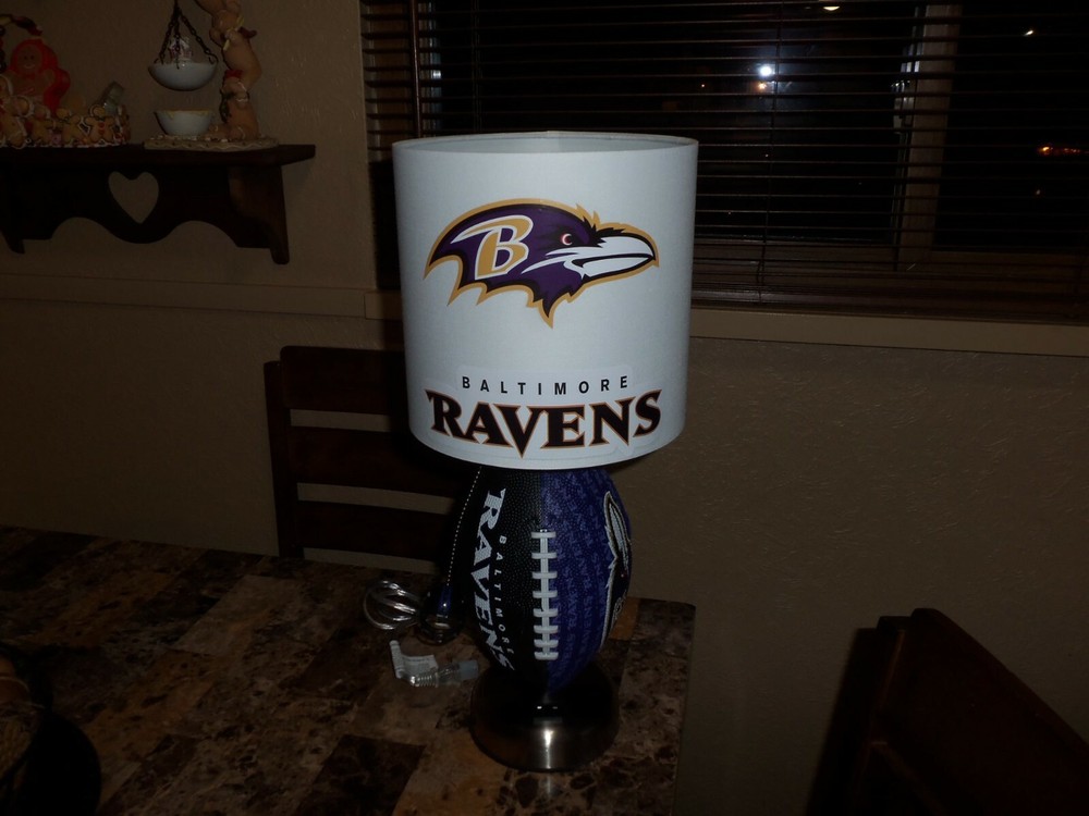 BALTIMORE RAVENS FOOTBALL TABLE LAMP (HANDCRAFTED)
