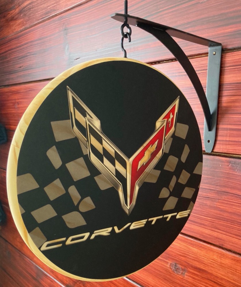 Chevrolet Corvette C8 Double Sided Pub Sign